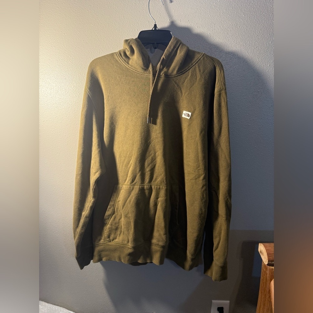 The North Face Men's Olive hooded sweatshirt